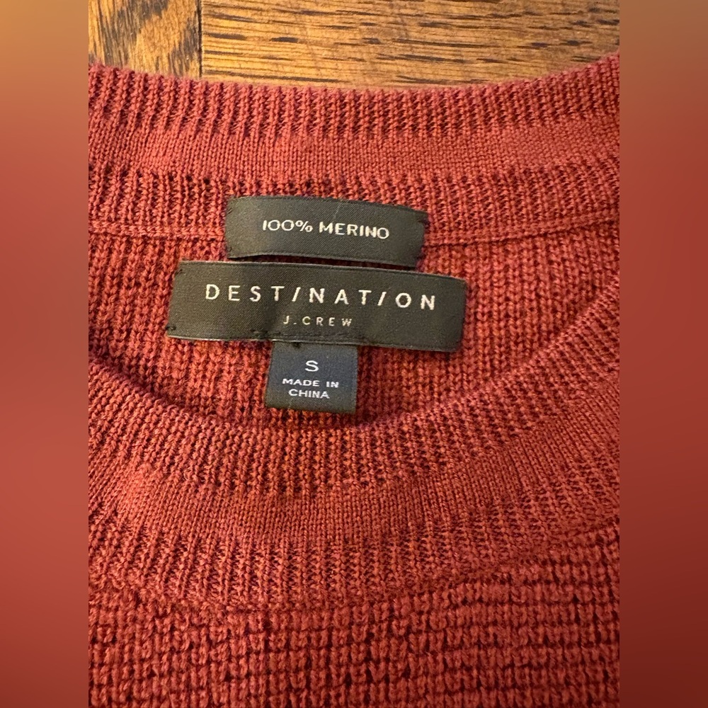NWOT - J. Crew Men's Merino Wool Crewneck Sweater - Rust
